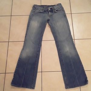 7 For All Mankind Distressed Bootcut Jeans